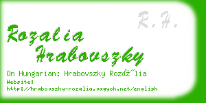 rozalia hrabovszky business card